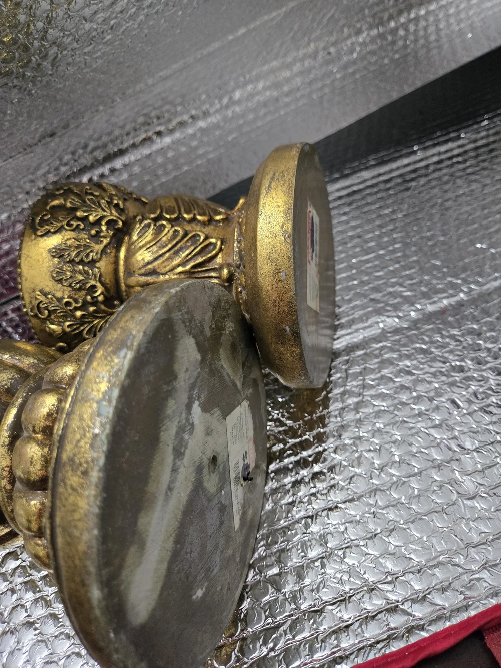 Antique Gold Decorative Candle Holders Set - Home Accents